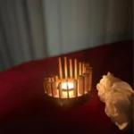 Artisan-Turned Hardwood Candle Holder – Minimalist Taper & Sculptural Tealight