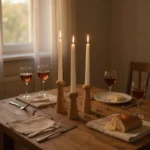 Artisan-Turned Solid Beech Candle Holder Set of 3 – A Symphony of Natural Elegance